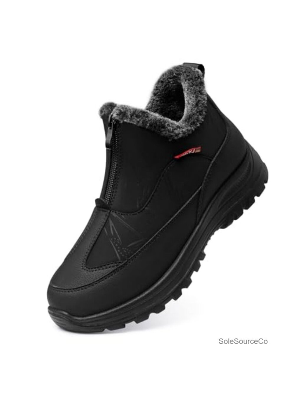 Women's Waterproof Winter Snow Boots with Faux Fur Lining and Side Zipper